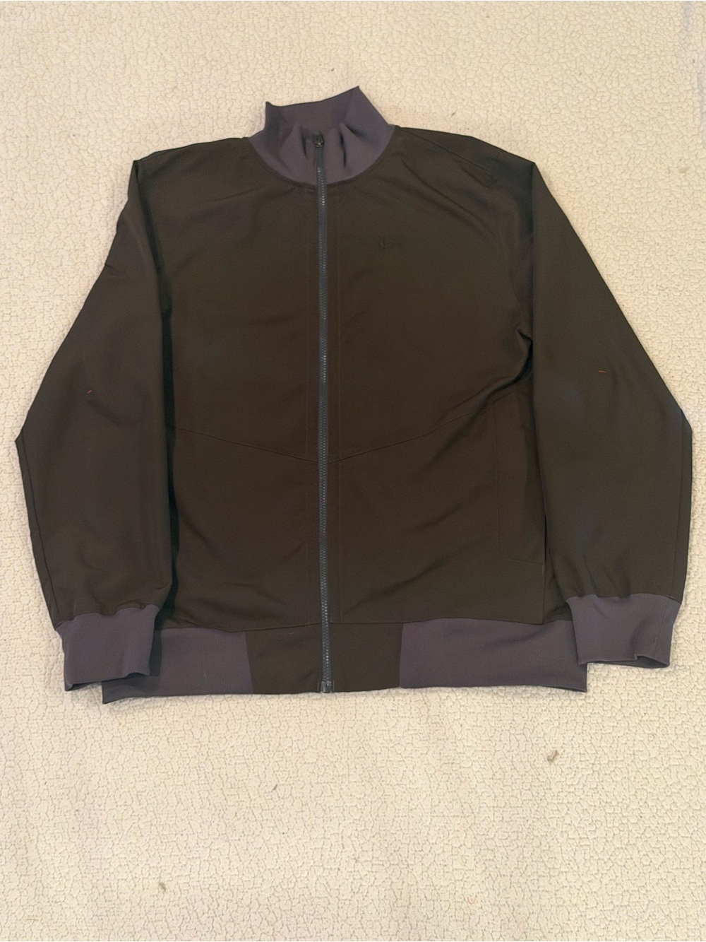 Under Armour Black Lightweight Full-Zip Track Jacket with Charcoal Trim